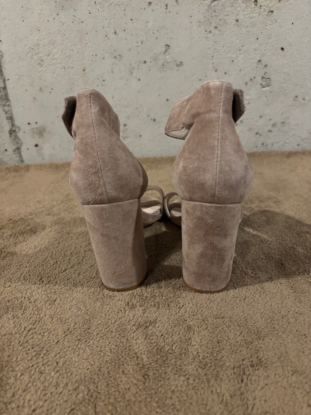 Jeffrey Campbell Taupe Lindsay Suede Block Heel Sandals - Size 8 - Picture 6 of 9
